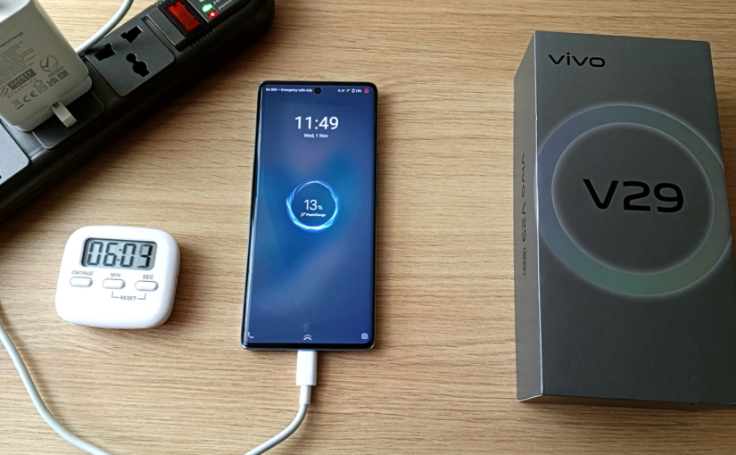 vivo V29 5G Charging Experiment using the big 80-Watt charger