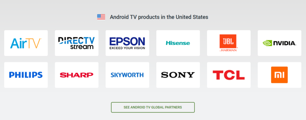 Android TV Global partners